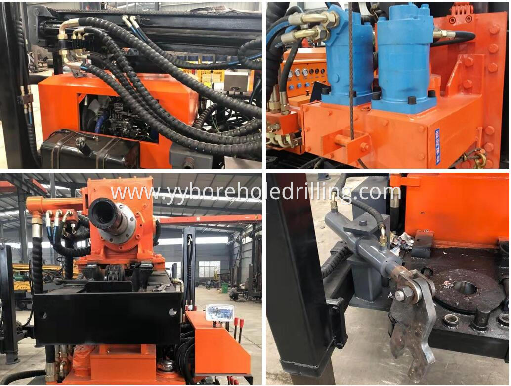 Hydraulic 400m drilling depth portable borehole water well drilling rig